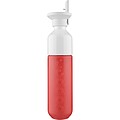 Láhev DOPPER, 450 ml s víčkem a brčkem, fluorescenční korálová