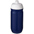 Láhev na pití 500ml, tělo je modré z pružného plastu, víčko je bílé