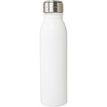 Láhev na pití, 700ml, z nerezové oceli s poutkem, bílá