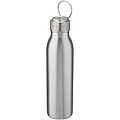 Láhev na pití, 700ml, z nerezové oceli s poutkem, stříbrná