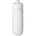 Láhev na pití 750ml, tělo je bílé z pružného plastu, víčko je bílé
