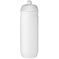 Láhev na pití 750ml, tělo je bílé z pružného plastu, víčko je bílé
