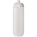 Láhev na pití 750ml, tělo je matně čiré z pružného plastu, víčko je bílé