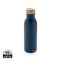 Láhev na pití z recyklované oceli, 600ml, modrá