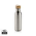 Láhev na pití z recyklované oceli, 600ml, stříbrná
