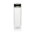 Láhev na pití z RPET, 600ml, transparentní se šedým víčkem