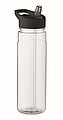 Láhev na pití z RPET, 650ml, černé víčko