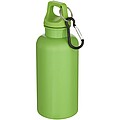 Láhev na vodu s karabinou z recyklovaného plastu 400 ml, jasně zelená