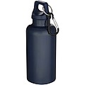 Láhev na vodu s karabinou z recyklovaného plastu 400 ml, námořní modrá