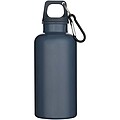 Láhev na vodu s karabinou z recyklovaného plastu 400 ml, petrolejová