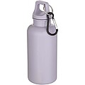 Láhev na vodu s karabinou z recyklovaného plastu 400 ml, světle fialová