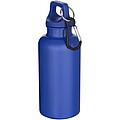 Láhev na vodu s karabinou z recyklovaného plastu 400 ml, tmavě modrá