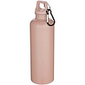 Láhev na vodu s karabinou z recyklovaného plastu 750 ml, jemně růžová