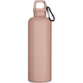 Láhev na vodu s karabinou z recyklovaného plastu 750 ml, jemně růžová