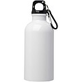 Láhev na vodu z nerezové oceli s karabinou 400ml, bílá