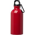 Láhev na vodu z nerezové oceli s karabinou 400ml, červená