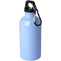 Láhev na vodu z nerezové oceli s karabinou 400ml, jemná modrá