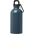 Láhev na vodu z nerezové oceli s karabinou 400ml, modrošedá