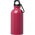 Láhev na vodu z nerezové oceli s karabinou 400ml, růžová