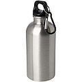 Láhev na vodu z nerezové oceli s karabinou 400ml, stříbrný