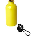 Láhev na vodu z nerezové oceli s karabinou 400ml, žlutá