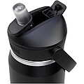 Láhev na vodu z nerezové oceli s výklopným brčkem 750ml, černá