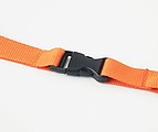 LANY Šňůrka na krk s bezpečnostní sponou a trojzubcem, oranžová