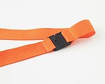 LANY Šňůrka na krk s bezpečnostní sponou a trojzubcem, oranžová