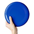 Létající talíř o průměru 21 cm, kobaltově modrá