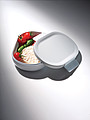 Lunchbox z recyklovaného plastu, bílo šedý