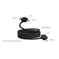 Magnetický kabel Urban Vitamin Stockton 65W z rec. TPE/PET, černá