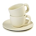 MALBUN Sada šálků na espresso, 85 ml, béžová