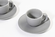 MALBUN Sada šálků na espresso, 85 ml, šedá