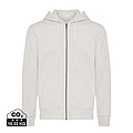 Mikina na zip s kapucí, recyklovaná bavlna, béžová, 4XL