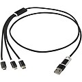 Nabíjecí kabel 5v1 z recyklovaného hliníku, černá