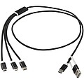 Nabíjecí kabel 5v1 z recyklovaného hliníku, černá