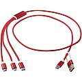 Nabíjecí kabel 5v1 z recyklovaného hliníku, červená