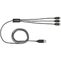 Nabíjecí kabel Alphecca z recyklovaného hliníku a RPET, 5 v 1, černá