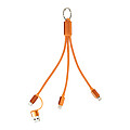 Nabíjecí kabel s přívěškem na klíče, oranžová