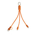 Nabíjecí kabel s přívěškem na klíče, oranžová