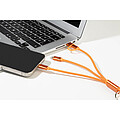 Nabíjecí kabel s přívěškem na klíče, oranžová