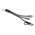 Nabíjecí kabel s přívěškem na klíče, tmavě zelená