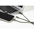 Nabíjecí kabel s přívěškem na klíče, tmavě zelená
