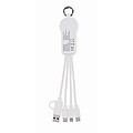 Nabíjecí type-C kabel 2v1, bílá