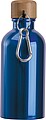 Nerezová láhev s karabinou 400 ml, modrá