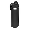 Nerezová termoska 600ml, s černým víčkem, černá