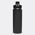 Nerezová termoska 600ml, s černým víčkem, černá