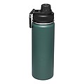 Nerezová termoska 600ml, s černým víčkem, tmavě zelená