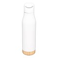 Nerezová termoska s bambusovým dnem, objem 500ml, bílá