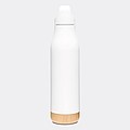 Nerezová termoska s bambusovým dnem, objem 500ml, bílá